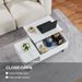 39" Wood Lift Top Coffee Table With Hidden Compartment And Storage Shelf For Living Room, Reception Room, White_maomaolike.com