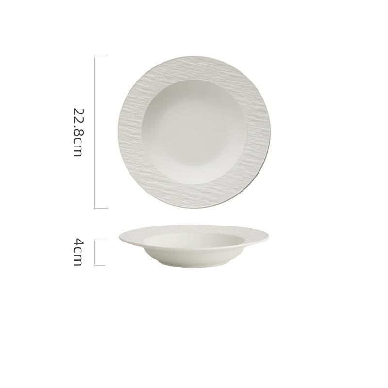 Italian Pasta Food Soup Straw Hat French Style Plating High-end Ceramic Plate Western Tableware_maomaolike.com