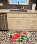 Alabama Camellia In Watercolor Memory Foam Kitchen Mat Machine Washable Anti-Fatigue Mat Cushion Comfort Bath Mat Or Kitchen Rug_maomaolike.com