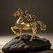 Chinese Style Metal Solid Antique Horse Animal Ornament Desktop Tea Pet Office Stall Decoration New Product_maomaolike.com