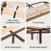Solid Wood Adjustable Bed, Full Size Japanese Joinery Bed With Head Elevation, 1200 Lbs Capacity, Rustic & Mid-Century Modern Design, Rubberwood Platform Bed, Easy Assembly, Walnut_maomaolike.com