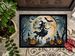 Flying Witch Spooky Halloween Doormat Front Door Mat Indoor Outdoor Rugs For Entryway, Non Slip Washable Low Pile, 24H X 36W_maomaolike.com