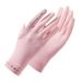 Sunscreen gloves ladies spring and summer outdoor riding ice silk anti-ultraviolet full finger dew finger cool feeling thin gloves men_maomaolike.com