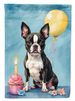 Boston Terrier Happy Birthday Garden Flag Mailbox Flag Decorative Yard Flag Banner Outside Patio Artwork Yard Flower Beds, Garden Size, Multicolor_maomaolike.com