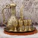 Light Luxury European Antique Style Six-Piece Rose Pot Cup Wine Set Home Wedding Housewarming Metal Gift_maomaolike.com