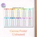 Multiplication Tables 1 To 10 Painting Poster, Color-coded Clear Educational Poster, Practical Math Learning Aid Ideal For Study Room, Home Learning_maomaolike.com