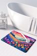 Hyacinths In Color Memory Foam Kitchen Mat Machine Washable Anti-Fatigue Mat Cushion Comfort Bath Mat Or Kitchen Rug_maomaolike.com