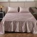 Satin Silk Printed Bed Sheet Bed Sheet Pillowcase Digital Printing Silver Leopard Four Piece Set_maomaolike.com