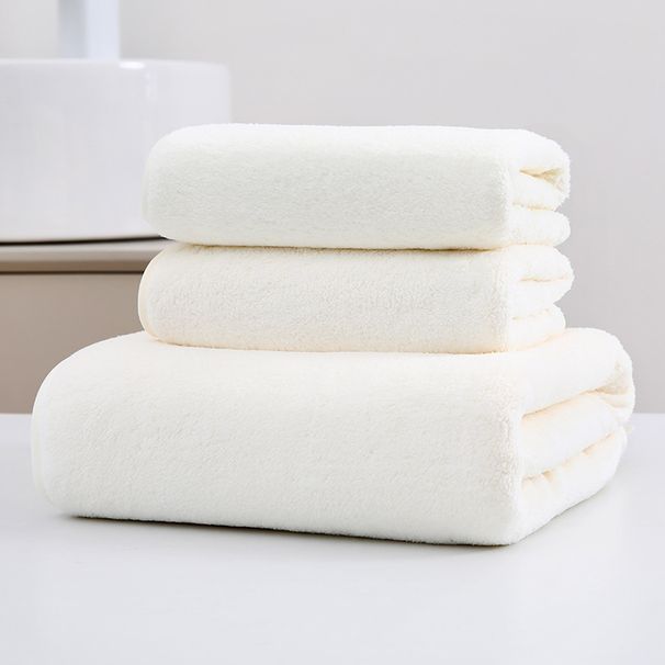 Micro Fiber Fleece Towel Bath Towel Thick Quick Drying Three Piece Set Large Bath Towel Face Towel Beach Towel_maomaolike.com