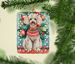 Poodle Christmas Porcelain Ornament Christmas Tree Hanging Decorations For Home Christmas Holiday, Rectangle, Gift, Multicolor_maomaolike.com