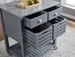 Mobile Rolling Kitchen Island Trolley Serving Cart With Underneath Drawer & Slide-Out Wire Storage Basket_maomaolike.com