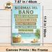 Spanish Bathroom Rules Painting Poster, Coastal-themed Serene Beach Scene With Bath Essentials Poster, Clearly Displays Bathroom Guidelines, Suitable_maomaolike.com