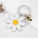 Creative little bee flower keychain pendant backpack schoolbag pendant DIY jewelry accessories metal car keychain_maomaolike.com