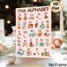 German Alphabet Painting Poster, Warm-toned Cute Illustrated Poster, Features German Letters With Corresponding Objects, A Practical Aid For German_maomaolike.com