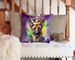 Belgian Malinois King Of Mardi Gras Throw Pillow Machine Washable, Indoor Outdoor Decorative Pillow For Couch, Bed Or Patio, 14Hx14W_maomaolike.com