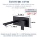 Wall Mount Faucet For Bathroom Sink Or Bathtub, Single Handle 2 Holes Brass Rough-in Valve Included, Matte Black_maomaolike.com