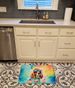 Cavalier Spaniel Hippie Dawg Memory Foam Kitchen Mat Machine Washable Anti-Fatigue Mat Cushion Comfort Bath Mat Or Kitchen Rug_maomaolike.com