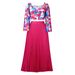 Women's Clothing women's summer new fashion V neck printed top pleated long skirt two piece suit_maomaolike.com