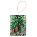 Havana Brown Cat By The Christmas Tree Porcelain Ornament Christmas Tree Hanging Decorations For Home Christmas Holiday, Rectangle, Gift, Multicolor_maomaolike.com