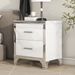 Elegant High Gloss Nightstand With Metal Handle,Mirrored Bedside Table With 2 Drawers For Bedroom,Living Room_maomaolike.com