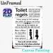 Toilet Rules Painting Poster, Vintage Distressed Black-and-white Humorous Toilet Rules With Gender Icons Poster, Lighthearted Toilet Etiquette_maomaolike.com