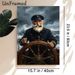 Sea Captain Themed Painting Poster, Realistic Dramatic Stormy Sea Scene Poster, Captivating Nautical Artwork, Ideal For Home Office And Coastal-themed_maomaolike.com