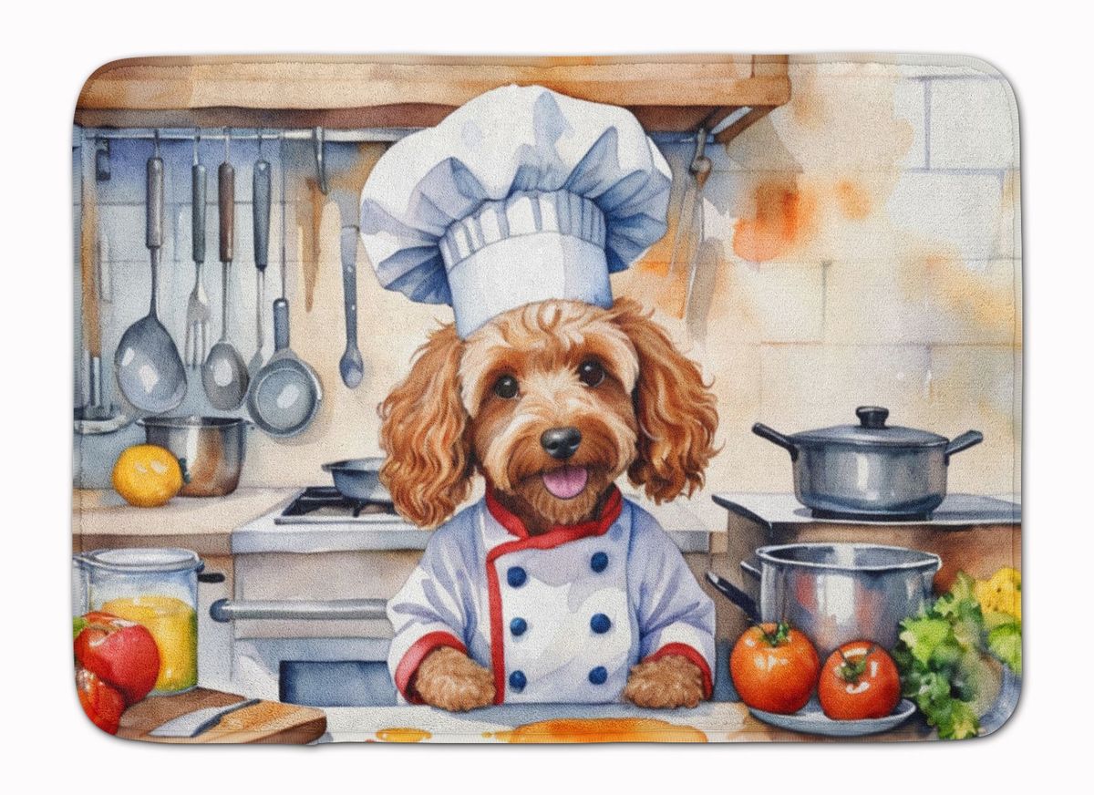 Cockapoo The Chef Memory Foam Kitchen Mat Machine Washable Anti-Fatigue Mat Cushion Comfort Bath Mat Or Kitchen Rug_maomaolike.com