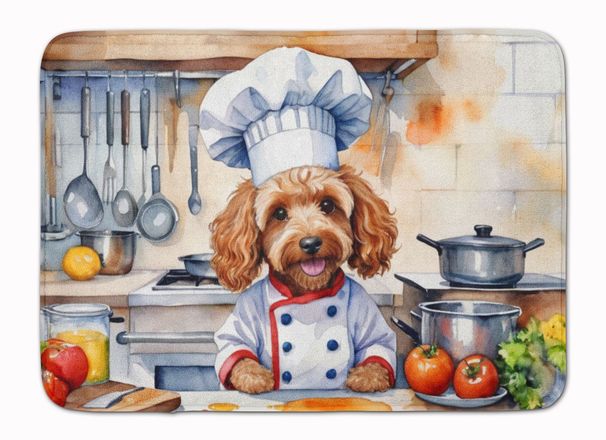 Cockapoo The Chef Memory Foam Kitchen Mat Machine Washable Anti-Fatigue Mat Cushion Comfort Bath Mat Or Kitchen Rug_maomaolike.com