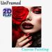 Red Rose & Glamorous Woman Painting Poster, Lustrous Mysterious Close-up Portrait Poster, Elegant Artistic Decor Ideal For Bedroom, Vanity Space_maomaolike.com