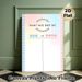 Gender Reveal Painting Poster, Gentle Pastel Gradient Pink-blue With Gingham Trim Poster, Ideal For Baby Gender Guessing Activity, Suitable For Gender_maomaolike.com