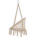 Handmade Macrame Swing Hammock Chair With Stand - Indoor/Outdoor Boho Style Seating_maomaolike.com