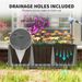 Wooden Raised Garden Bed With Trellis, Removable Pots-Gray_maomaolike.com