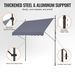 VEVOR 98x47" Patio Awning Retractable Awning Sunshade Shelter With Crank Handle_maomaolike.com