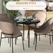 Folding Dining Table, Round Drop Leaf Kitchen Table For Small Spaces With Wood Legs, Black_maomaolike.com