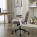 Cross Legged Chair With Flip-up Armrests, Cross Legged Office Chairs With Wheels, Comfy Swivel Chairs With Wide Seat For Women, Adjustable Makeup Vanity Chair For Apartment, Home, Office, Grey_maomaolike.com