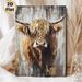 Highland Cow Painting Poster, Textured Earth-toned Rustic Animal Portrait Poster, Adds Warm Rustic Charm, Ideal For Living Room And Farmhouse Wall_maomaolike.com