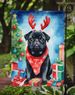 Black Pug Christmas Reindeer Garden Flag Mailbox Flag Decorative Yard Flag Banner Outside Patio Artwork Yard Flower Beds, Garden Size, Multicolor_maomaolike.com