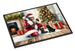 Black Pug And Santa Claus Doormat Front Door Mat Indoor Outdoor Rugs For Entryway, Non Slip Washable Low Pile, 24H X 36W_maomaolike.com
