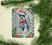 Schnauzer Christmas Porcelain Ornament Christmas Tree Hanging Decorations For Home Christmas Holiday, Rectangle, Gift, Multicolor_maomaolike.com