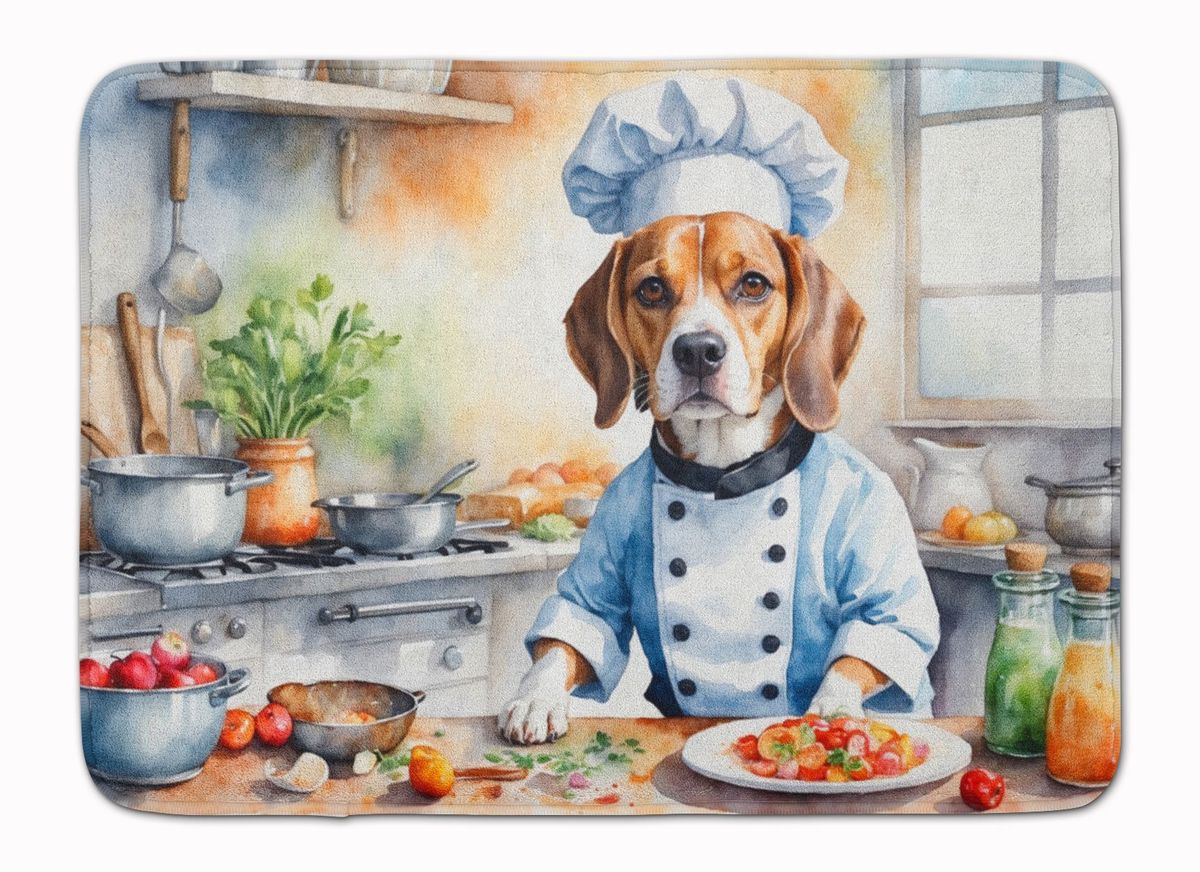 Beagle The Chef Memory Foam Kitchen Mat Machine Washable Anti-Fatigue Mat Cushion Comfort Bath Mat Or Kitchen Rug_maomaolike.com