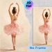 Ballerina Themed Painting Poster, Soft-toned Impressionist-style Poster, Graceful Ballerina In Pink Tutu Design, Elegant Wall Decor For Bedroom, Dance_maomaolike.com
