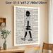 Vintage Schoolgirl Silhouette Painting Poster, Retro Newspaper-style Black & White Artistic Poster, Unique Literary-inspired Decor For Home, Study_maomaolike.com