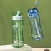 Portable Sport Tea Coffee Cup Plastic With Straw Drinking Kitchen Tools Kids Water Bottle For School_maomaolike.com