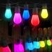 48FTColor Changing Outdoor String Lights , Dimmable String Lights For Outside Waterproof With 16 Shatterproof LED Bulbs, Remote Control Patio Lights For Christmas Halloween Decoration Party Backyard_maomaolike.com