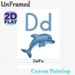 Letter D Dolphin Painting Poster, Soft Watercolor Style Dolphin & Letter Dd Poster, Facilitates Alphabet Learning, Ideal For Study Spaces_maomaolike.com