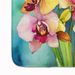 Orchids In Watercolor Memory Foam Kitchen Mat Machine Washable Anti-Fatigue Mat Cushion Comfort Bath Mat Or Kitchen Rug_maomaolike.com