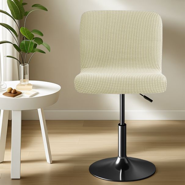 Cross-border Solid Color Elastic Fleece Low-back Chair Cover, Dustproof, Universal Hotel And Restaurant Front Desk Swivel Chairs,_maomaolike.com