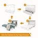 Queen Size Murphy Bed Frame With Drawers Murphy Chest Bed With Charging Station, 2 USB Ports Mobile Murphy Bed Sleeping Arrangement For Multipurpose Area For Bedroom Living Room Guest Room White&Wood_maomaolike.com