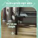 PawHut Elevated Portable Dog Cot Pet Bed With UV Protection Canopy Shade, 36 Inch, Gray_maomaolike.com