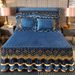 European Style Crystal Quilted Skirt Thickened Milk Velvet Single Lace Bed Mattress Dust Cover Protector_maomaolike.com